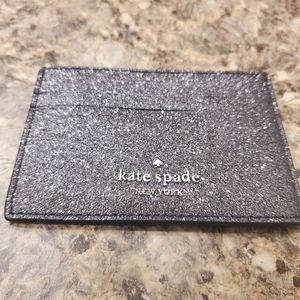 NWOT Kate Spade Black Glitter C/C wallet